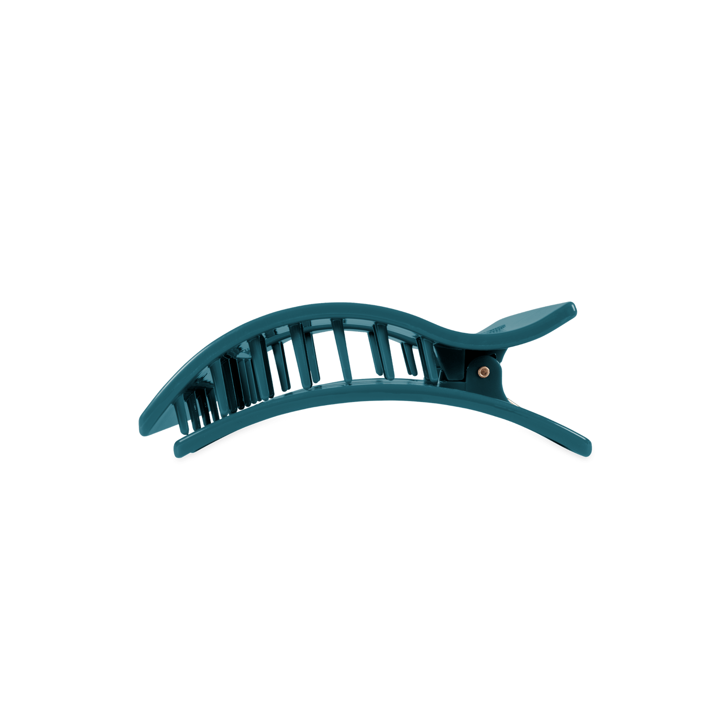 Teal With It Medium Flat Rectangle Hair Clip