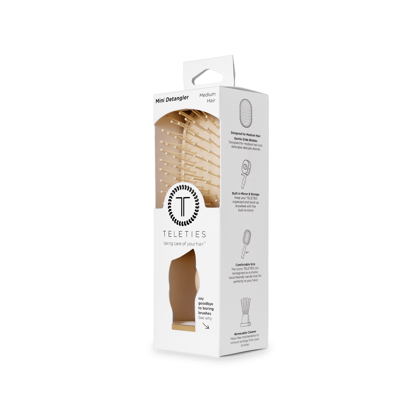 Mini Detangler Hair Brush for Medium Hair - Tan