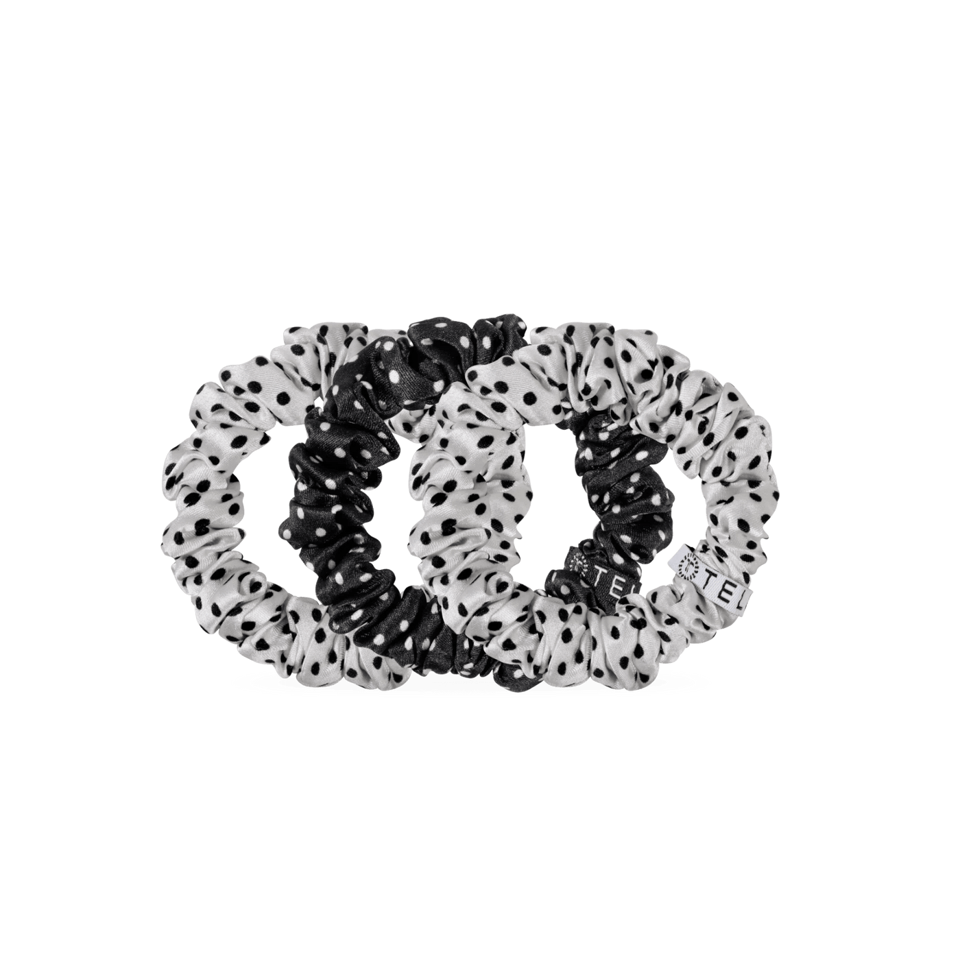 Polka Dot Party Small Silk Scrunchies