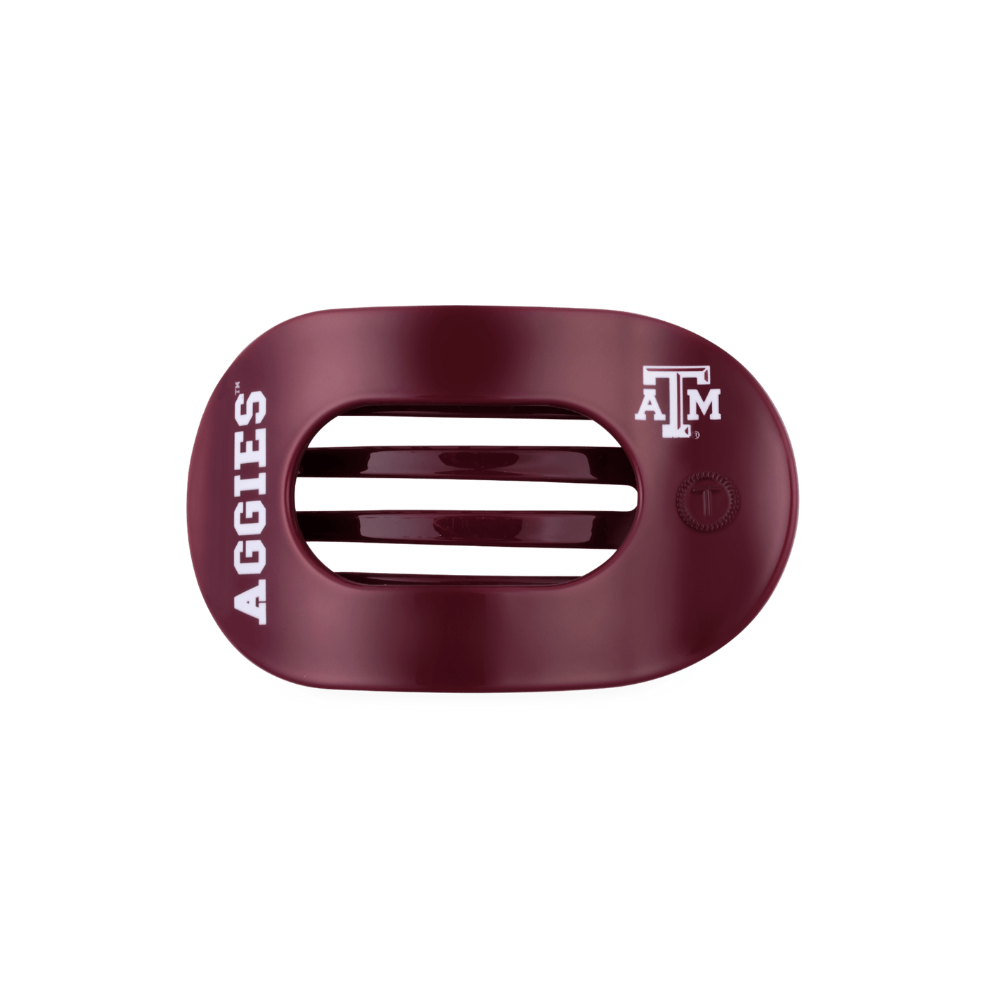 Gig 'Em! Medium Flat Round Hair Clip
