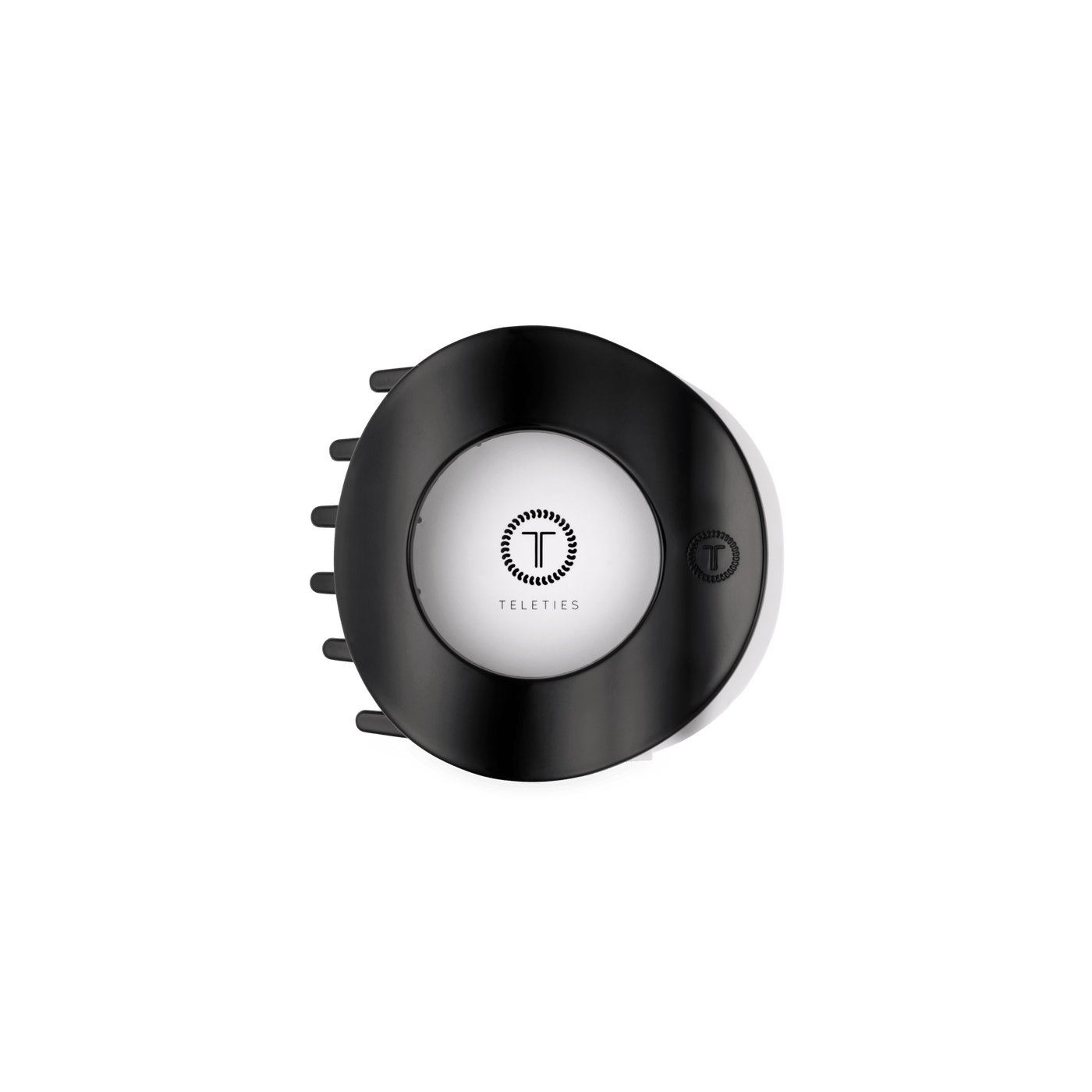 Jet Black Medium Flat Circle Hair Clip
