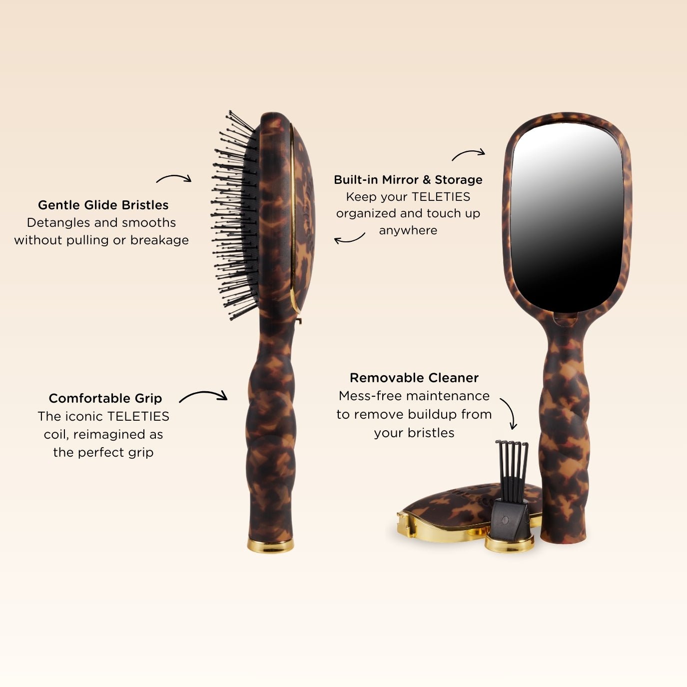 Tortoise Hair Brush Bundle