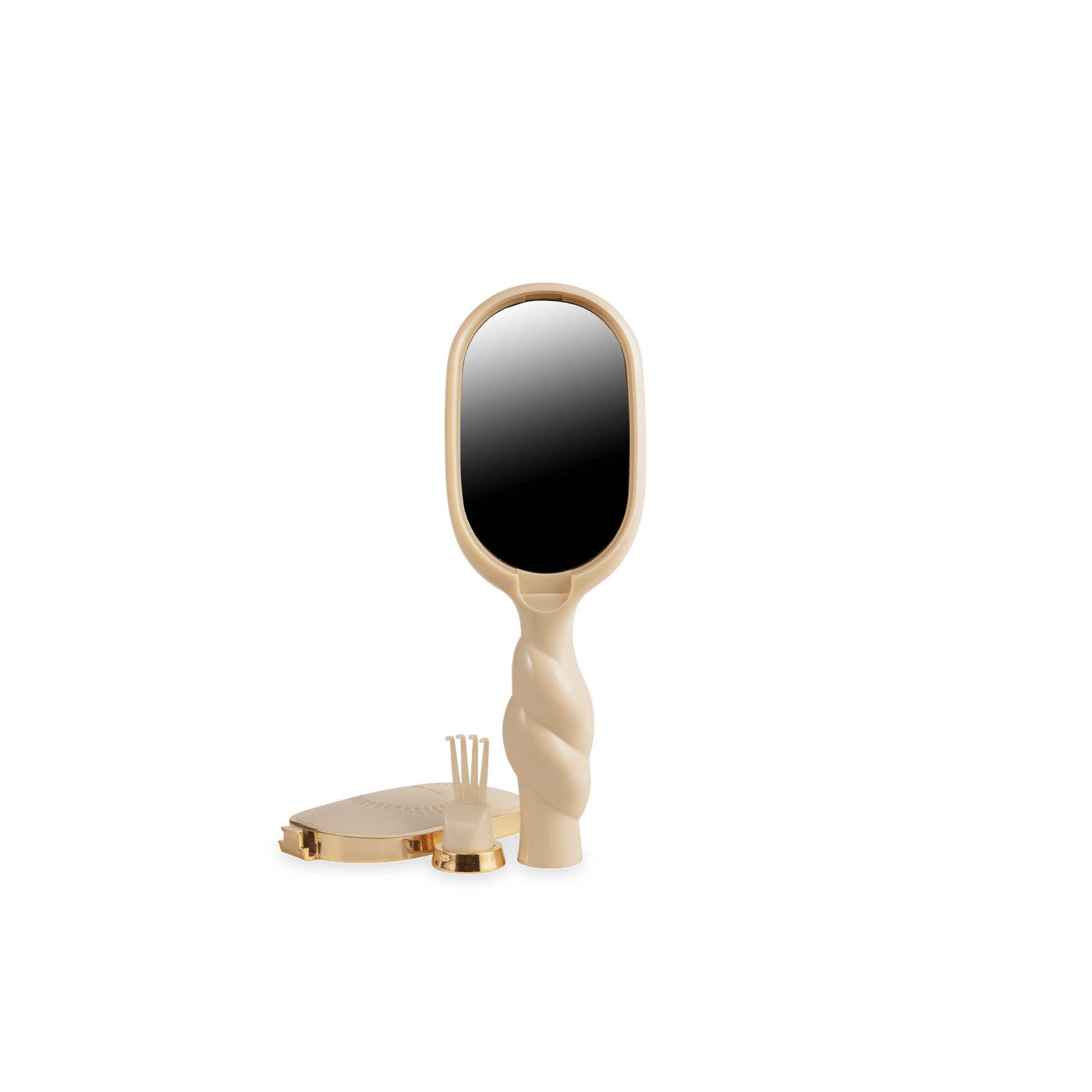 Mini Boar Bristle Hair Brush - Tan